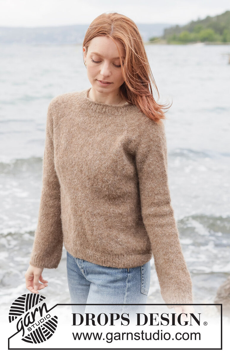 262-30 Hazelnut Harmony Sweater by DROPS Design