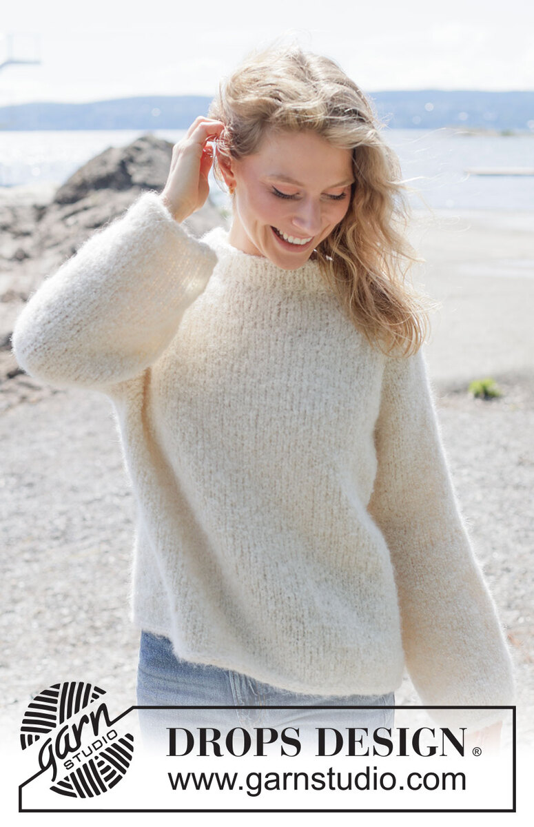 264-23 Frost Bloom Sweater by DROPS Design