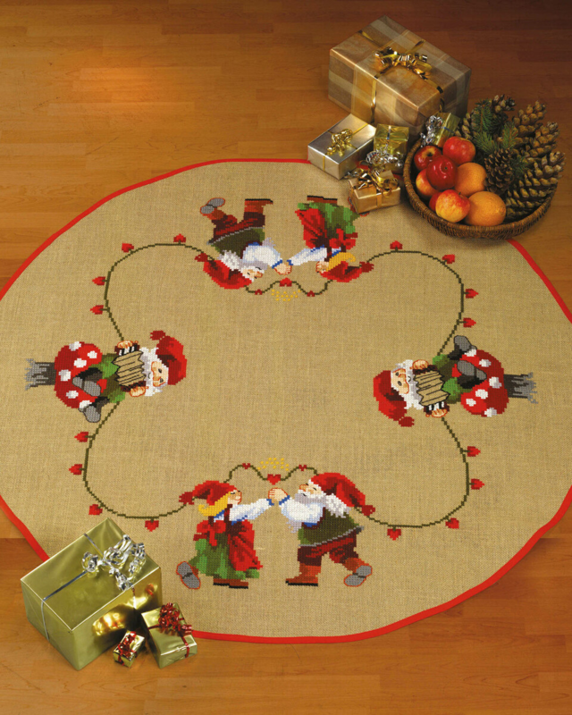 Kit de broderie Couple de lutin dansant Ø 125 cm