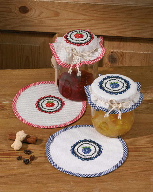 Kit de Broderie Mûres 2 pcs 16 cm Ø