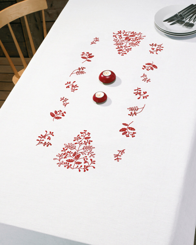 Kit de broderie Branches rouges 140 x 250 cm