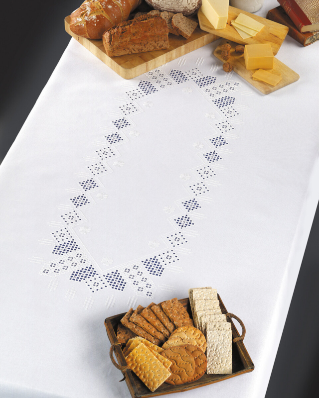 Kit de broderie Blanc sur blanc 140 x 215 cm