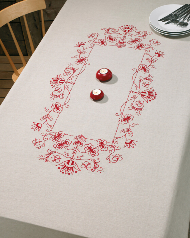 Kit de broderie Classique rouge 140 x 230 cm