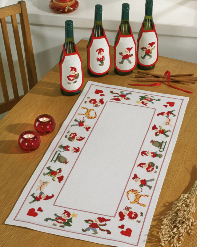 Kit de broderie Pères Noël joyeux 41 x 83 cm