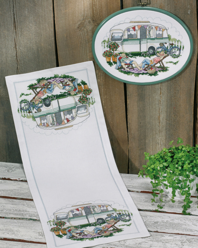 Kit de Broderie Vie de Camping 24 x 62 cm