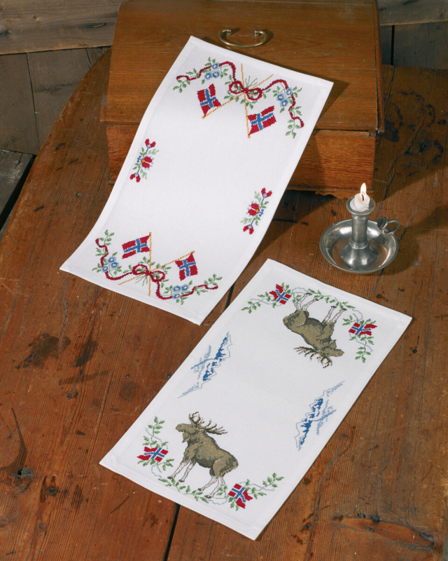 Kit de broderie Salut de Norvège Élan 25 x 48 cm