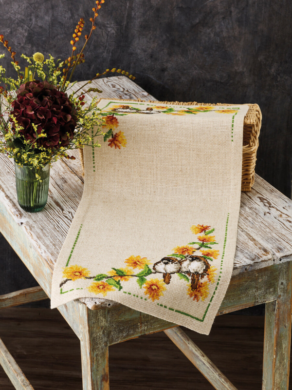 Kit de broderie Renoncule & Moineau 36 x 86 cm