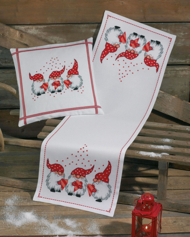 Kit de broderie 3 lutins 36 x 108 cm