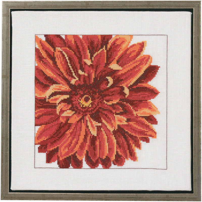 Kit de broderie Dahlia 30 x 30 cm