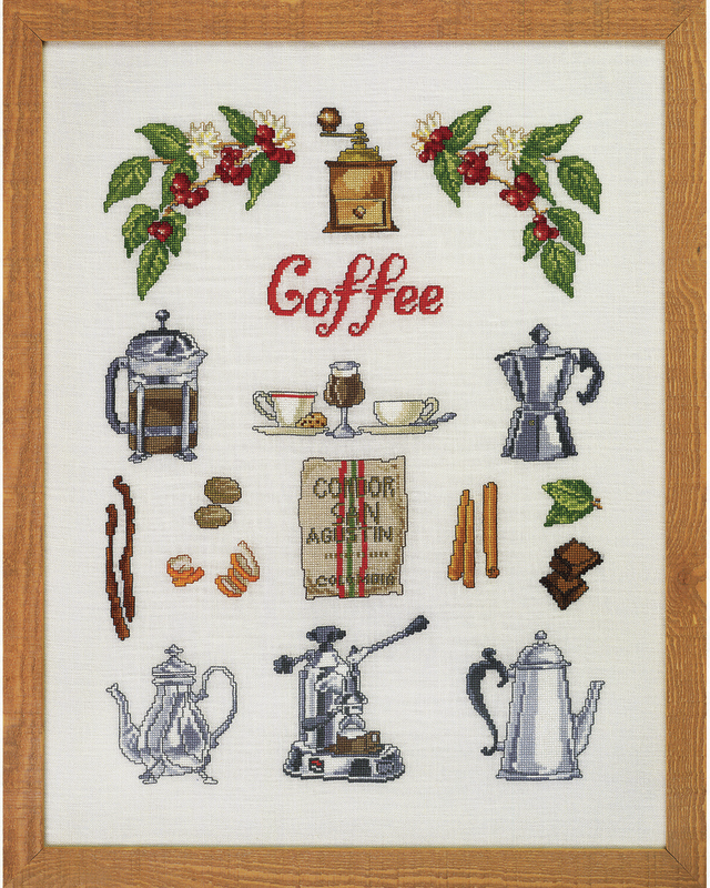 Kit de Broderie Coffee time 40 x 52 cm