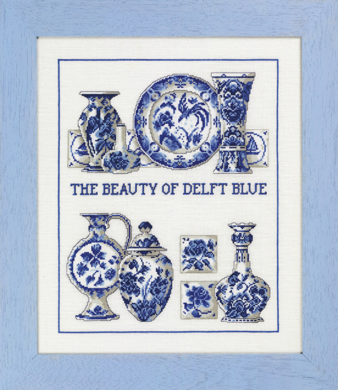 Kit de broderie bleu de Delft 36 x 43 cm