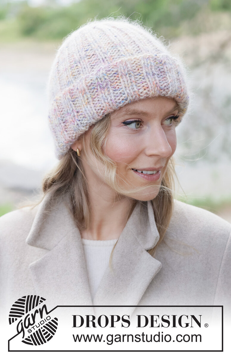 261-17 Rainbow Reach Hat by DROPS Design