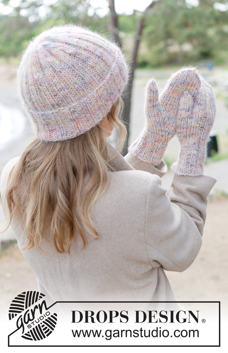 261-17 Rainbow Reach Hat by DROPS Design