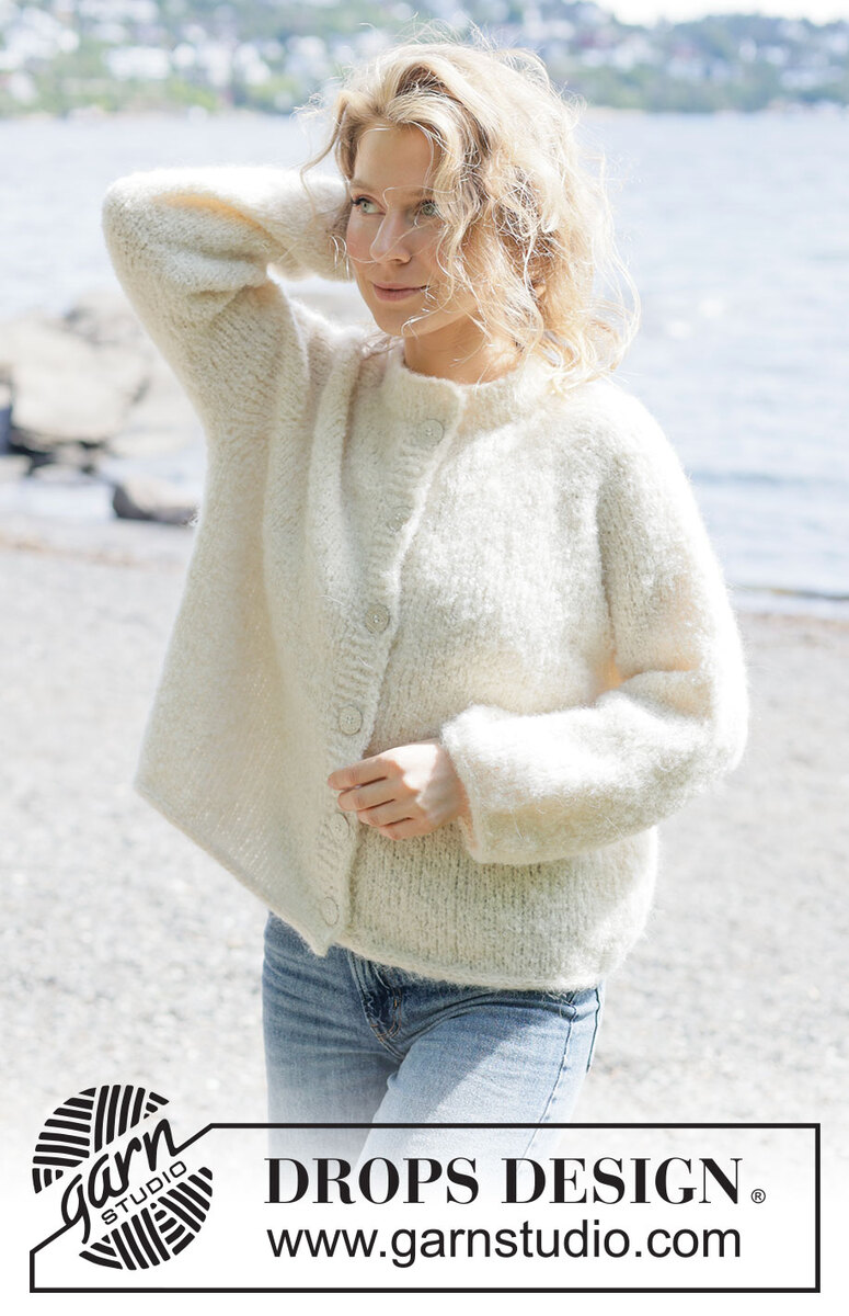 264-24 Frost Bloom Cardigan by DROPS Design