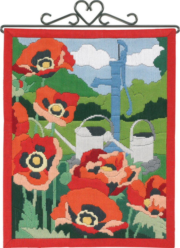 Kit de Broderie Coquelicots 30 x 38 cm