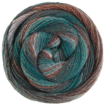 Lana Grossa Gomitolo Gala 4036 Marron/pétrole/vert mer/vert gris/gris clair