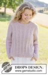 267-10 Rose Pearl Sweater by DROPS Design