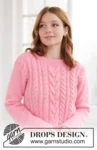 267-13 Pink Marshmallow Sweater by DROPS Design
