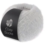 Lana Grossa Cosy Socks 08 Gris clair