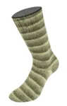 Lana Grossa Cosy Socks Soft Stripes 107 Vert clair/vert réséda/vert gris/vert mousse