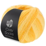 Lana Grossa Cosy Socks Soft Stripes 111 Jaune/jaune d'œuf/jaune safran