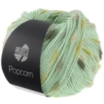 Lana Grossa Popcorn 16 Vert blanc/blanc cassé/jaune doux/olive/gris foncé