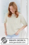 266-29 Pastel Bloom Sweater by DROPS Design