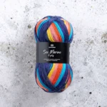 Svarta Fåret Sox Merino 4 ply 22 Saints bleus