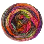 Lana Grossa Colorissimo 219 Gris/Brun foncé/Violet/Violet rouge/Orange/Rouge/Jaune/Vert clair/Rose/Gris menthe/Corail