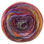 Lana Grossa Colorissimo 214 Orange brun/Brun rouge/Rouge cuivre/Lilas violet/Aubergine/Gris vert/Olive