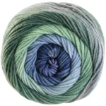 Lana Grossa Cool Wool Big Color 4038 Vert gris/gris clair/gris foncé/anthracite/gris ardoise