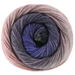Lana Grossa Cool Wool Big Color 4047 Prune/anthracite/bleu roi/gris bleu/gris lilas