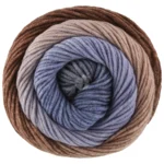 Lana Grossa Cool Wool Big Color 4050 Taupe/gris brun/gris bleu/bleu marine/bleu ciel