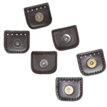 Go Handmade Fermeture Pression Magnétique 4 cm Marron foncé avec or, argent et bronze