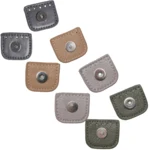 Go Handmade Fermeture Pression Magnétique 4 cm Gris, abricot, beige et vert avec argent