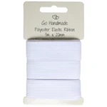 Go Handmade Bande Élastique: 3 m x 20 mm, Blanc