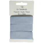 Go Handmade Bande Élastique: 3 m x 20 mm, Gris/bleu