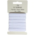 Go Handmade Bande Élastique: 5 m x 10 mm, Blanc