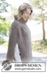 262-33 Sheltering Cloud Poncho by DROPS Design