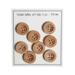 Boutons en bois Go Handmade (8 pièces): 18 mm