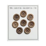 Go Handmade Boutons en noix de coco avec cœurs: 15 mm