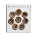 Go Handmade Boutons en noix de coco avec cœurs: 18 mm