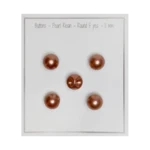 Go Handmade Boutons en perle: Rond, Brun pastel