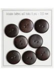 Go Handmade Boutons en bois - UFO: 20 mm