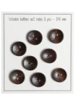 Go Handmade Boutons Profonds en Bois, Foncés: 15 m
