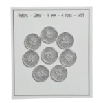 Go Handmade Boutons Pailletés Argent