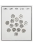 Go Handmade Boutons Pailletés 9 mm Or