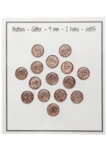 Go Handmade Boutons Pailletés 9 mm Brun cuivré