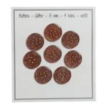 Go Handmade Boutons Pailletés Brun cuivré