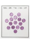 Go Handmade Boutons Pailletés 9 mm Rose